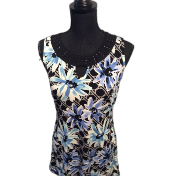 New NWT Sleeveless Floral Dress Size 10 David Emanuel - Picture 1 of 4